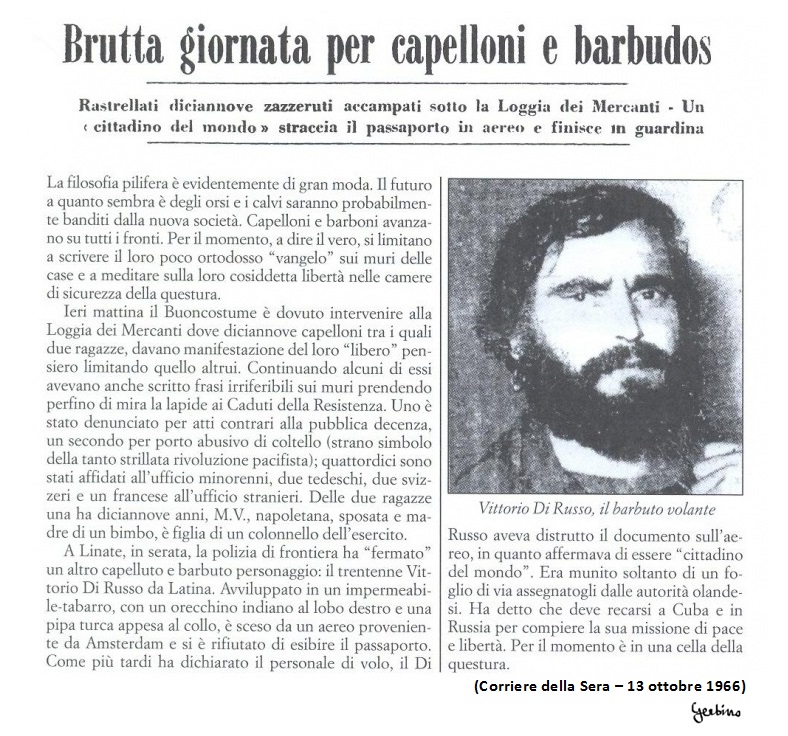 Vittorio Di Russo preso in una retata di provos in Olanda e deportato in Italia