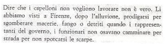 Giangiacomo Feltrinelli fa testimonianza di come furono i giovani di Mondo Beat ad accorrere in soccorso di Firenze dopo l’alluvione del novembre 1966