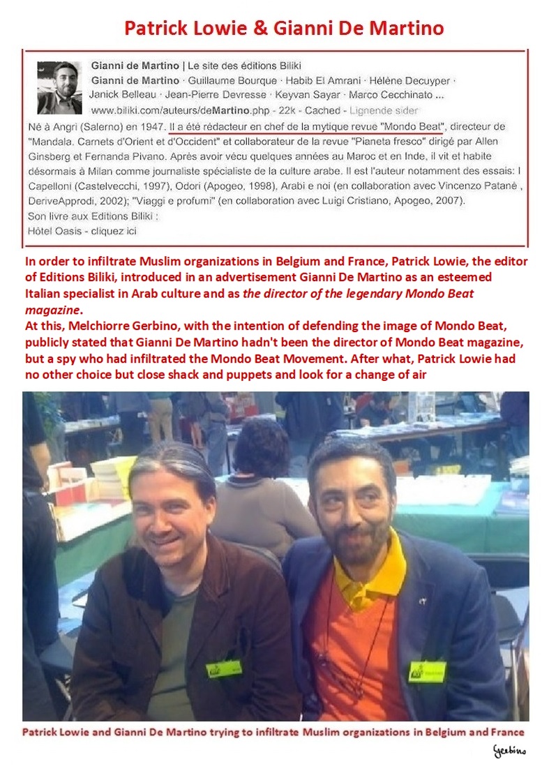 The spy Gianni De Martino presented as the director of the magazine Mondo Beat in the aim to infiltrate Muslim organizations