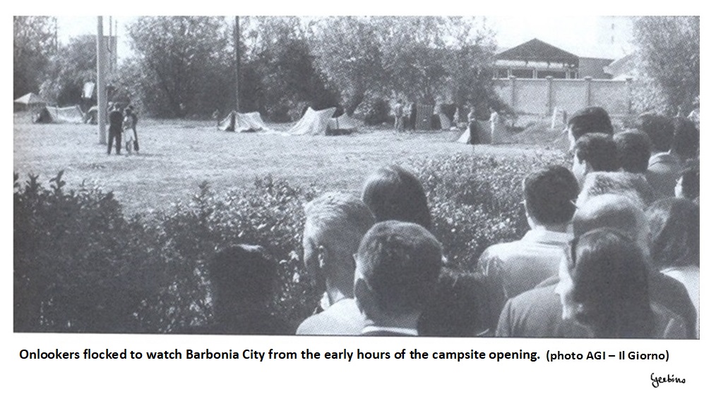 Onlookers came from afar, since Barbonia City was located in the fields and there was no dense population around it