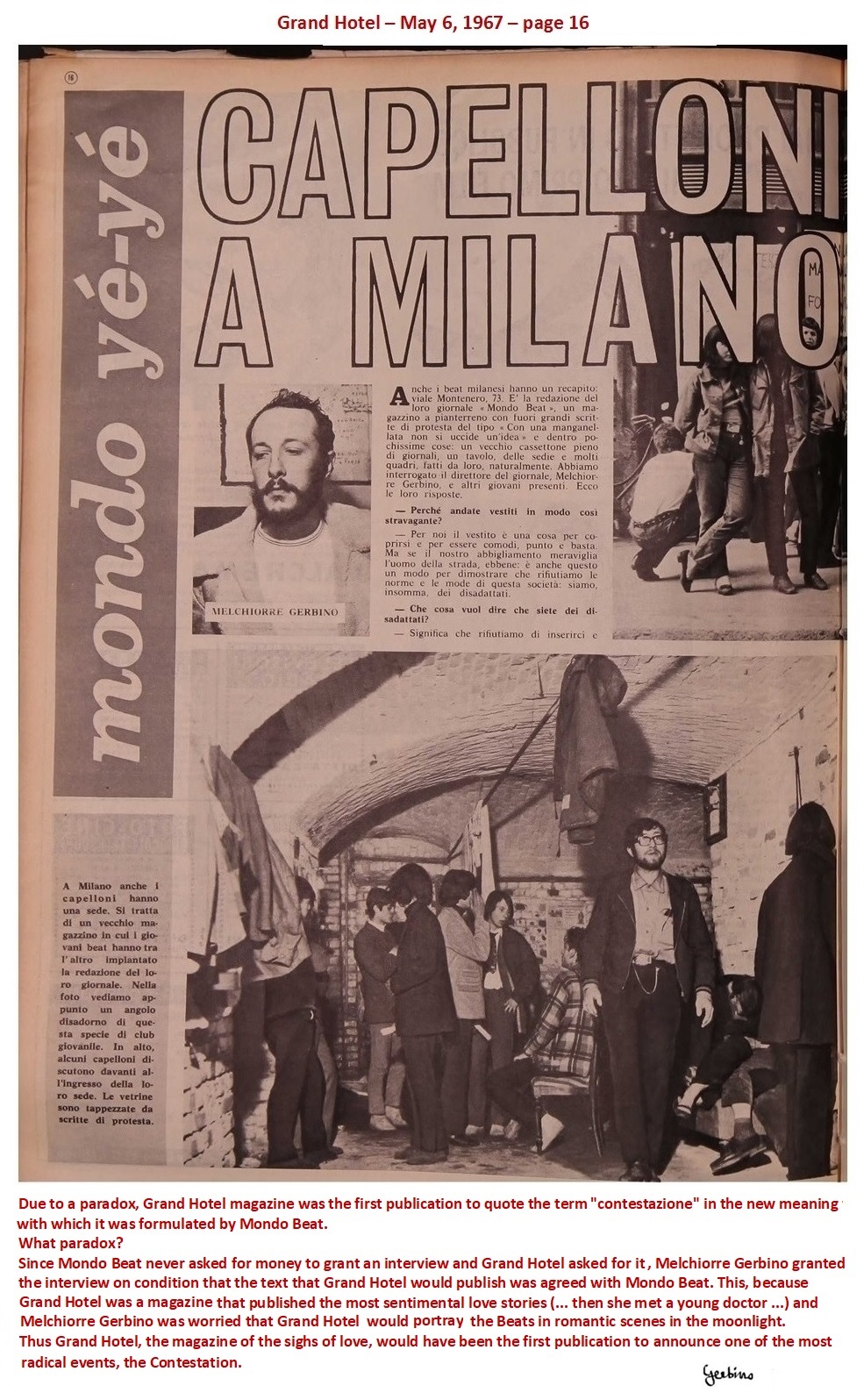 This article appeared on May 6, 1967 (1)