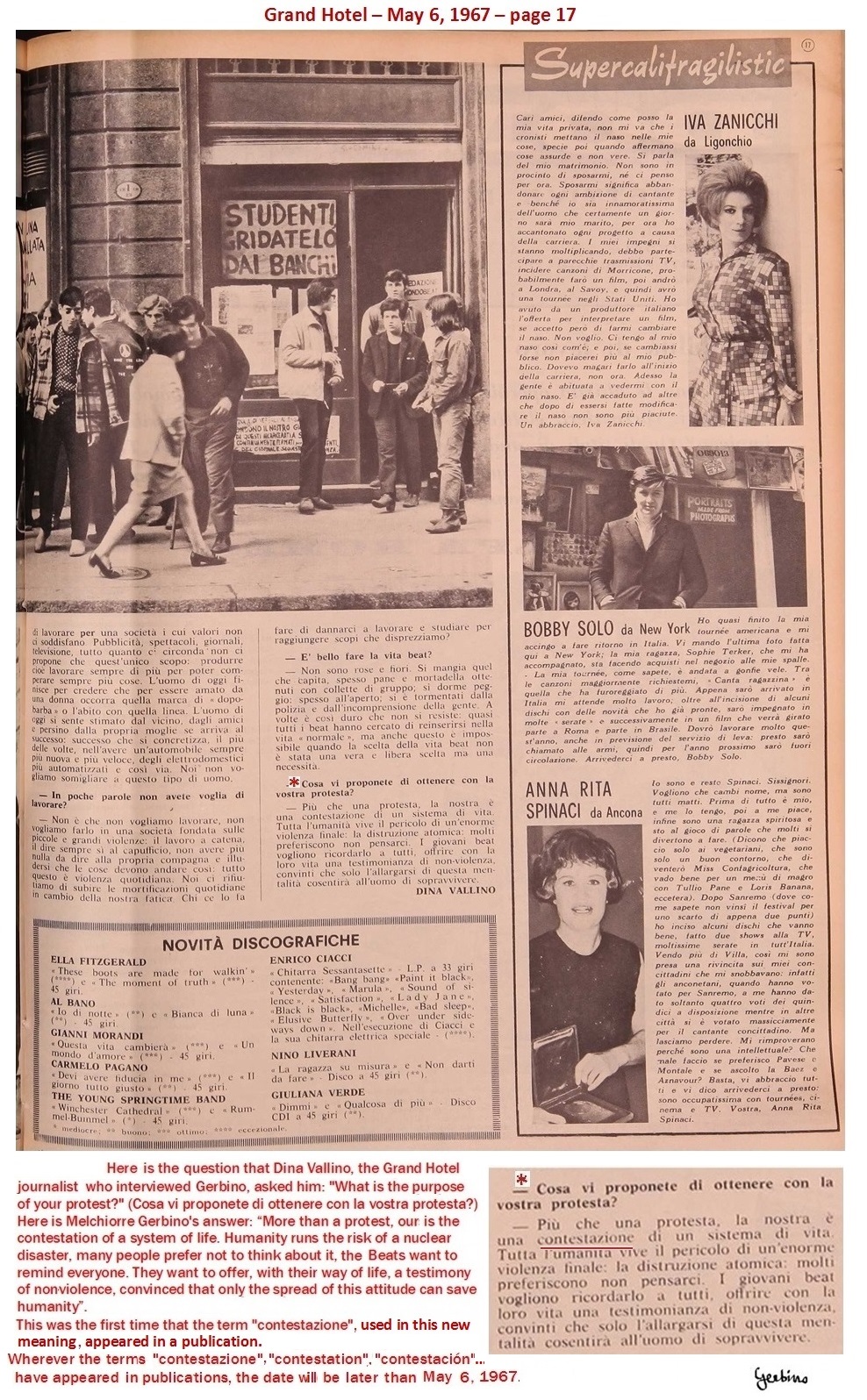 This article appeared on May 6, 1967 (2)
