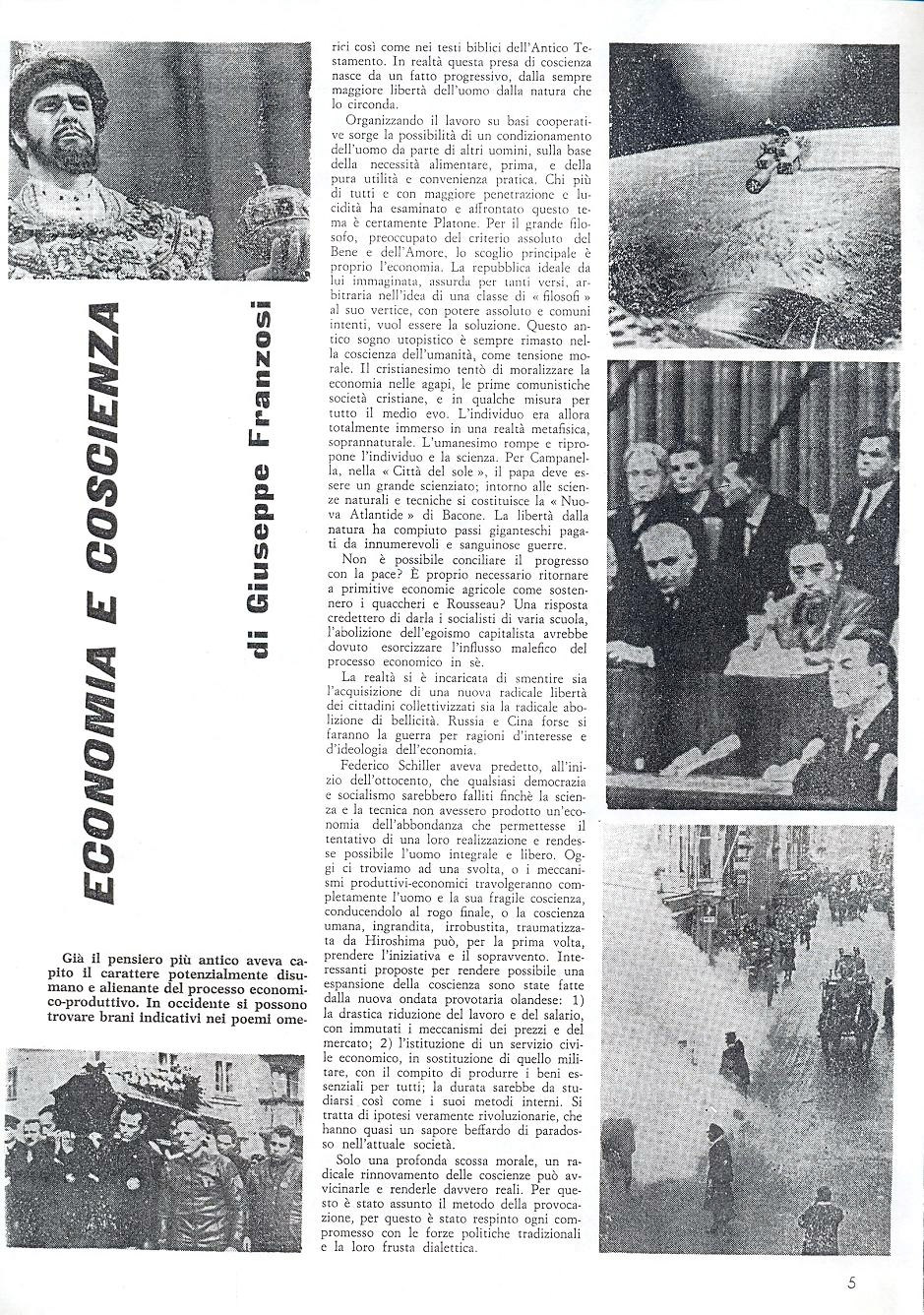 The fifth issue of Mondo Beat magazine - Edition 8,000 copies - Milan, April 30, 1967