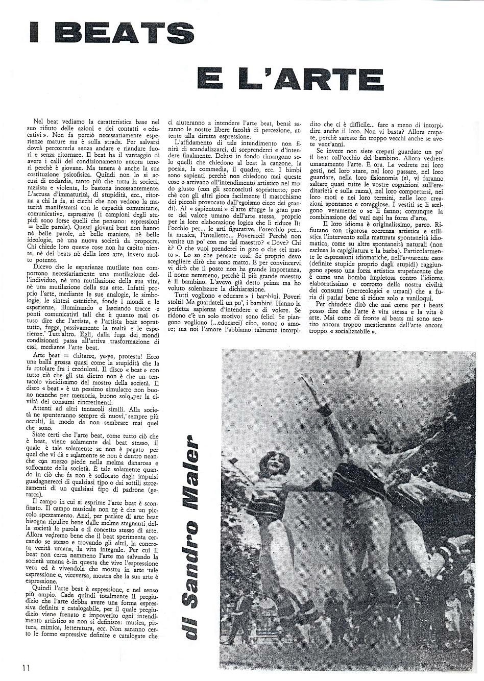 Il quinto numero della rivista Mondo Beat - Tiratura copie 8.000 - Datato 30 aprile 1967
